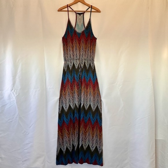 Banana Republic Dresses & Skirts - Banana Republic Chevron Maxi Dress Size Small Racer Back Boho Chic Travel Indie
